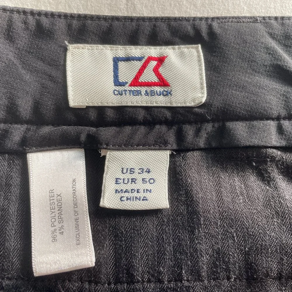 Cutter & Buck Men’s Black Shorts – Size 34 | 10” Inseam, Stretch, Like New - Picture 5 of 5